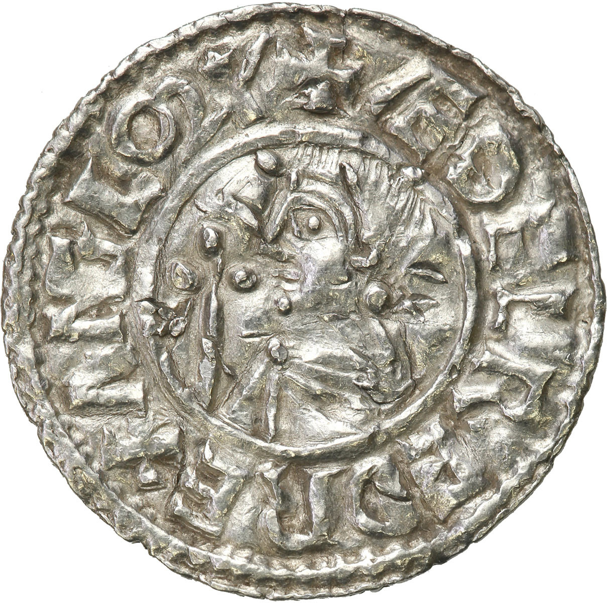 Anglia, Aethelred II (978–1016). Denar typu Crux